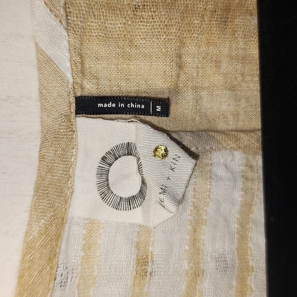 Anthropologie Akemi & Kin 100% Linen Tunic Top Size Medium Lagenlook Dolman - Picture 2 of 10